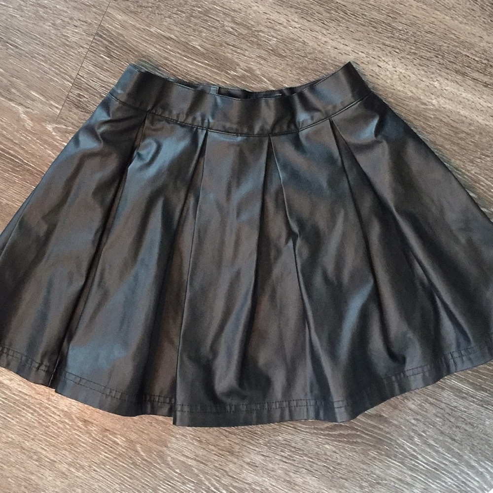 faux leather skirt